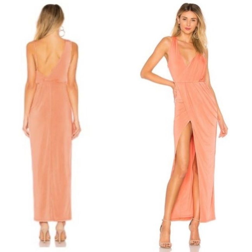 Revolve NBD Sangria peach Gown